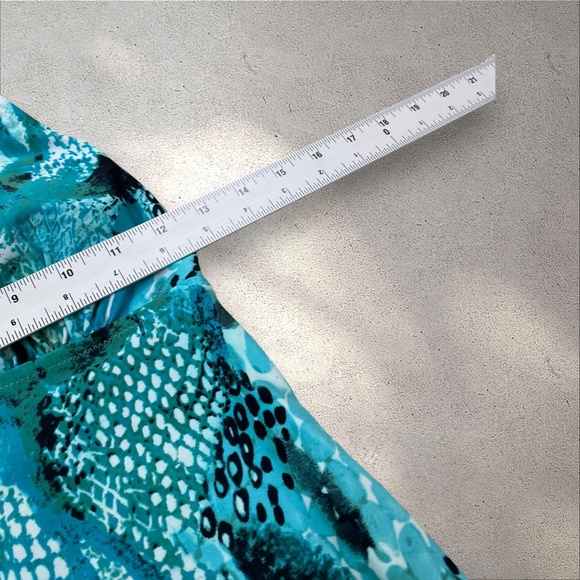 Y2K Gottex Blue Snake Print Halter – Mermaid Core Summer Top - Picture 5 of 5